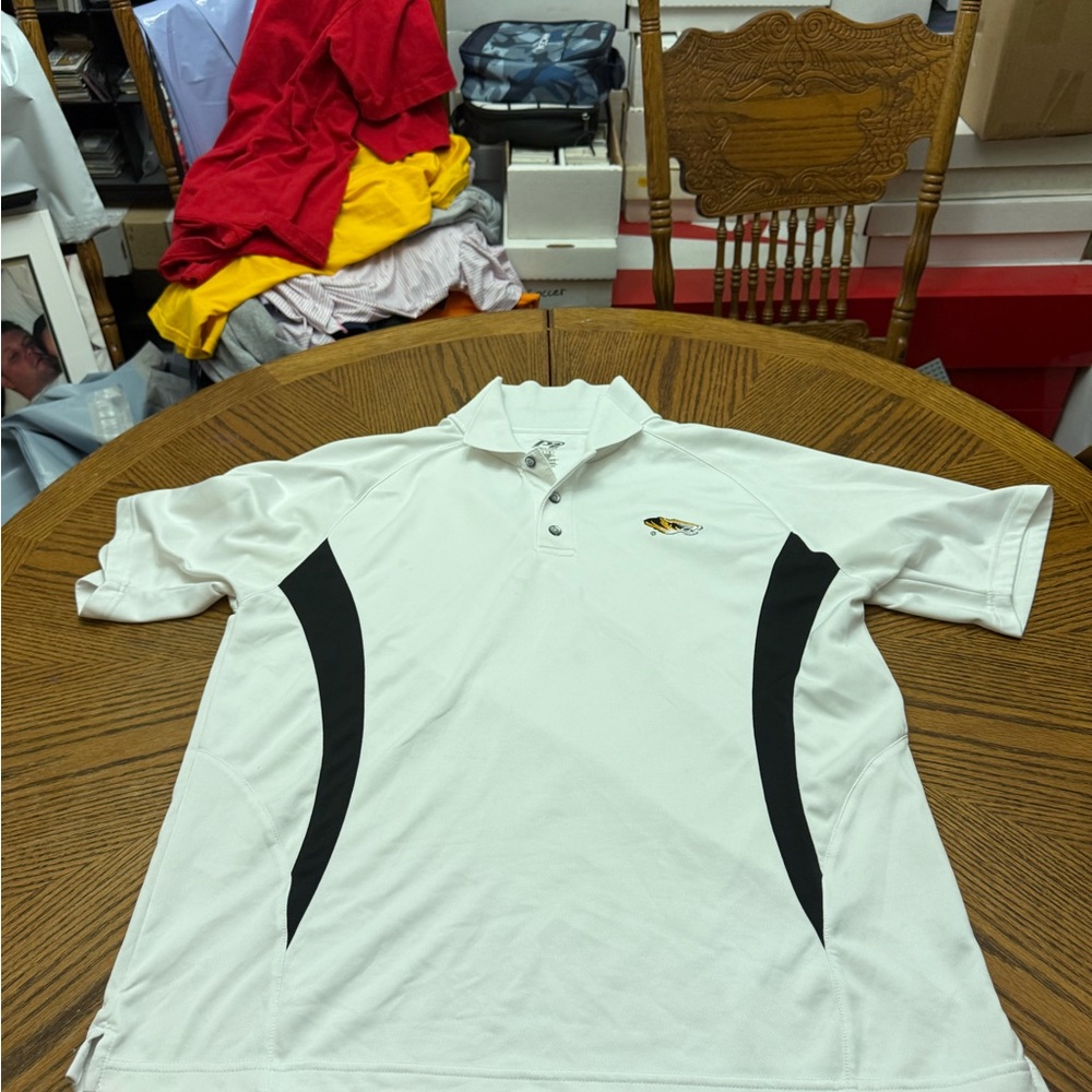 Pro Player Missouri Tigers White and Black Polo Shirt